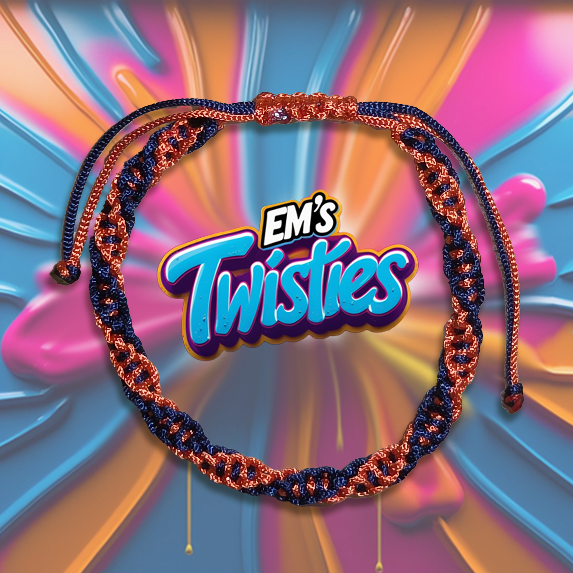 Home Page orange and blue twistie